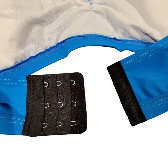 Wearion Bikini Two Piece Blue High Waist Black Criss Cross Bathing Swim Suit NEW - Picture 5 of 9